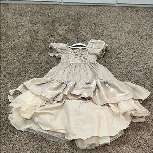 Elegant Cream Kids Costume Dress